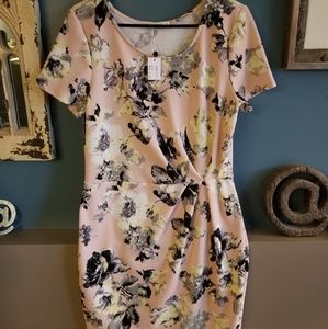 Blush Floral Bodycon Dress